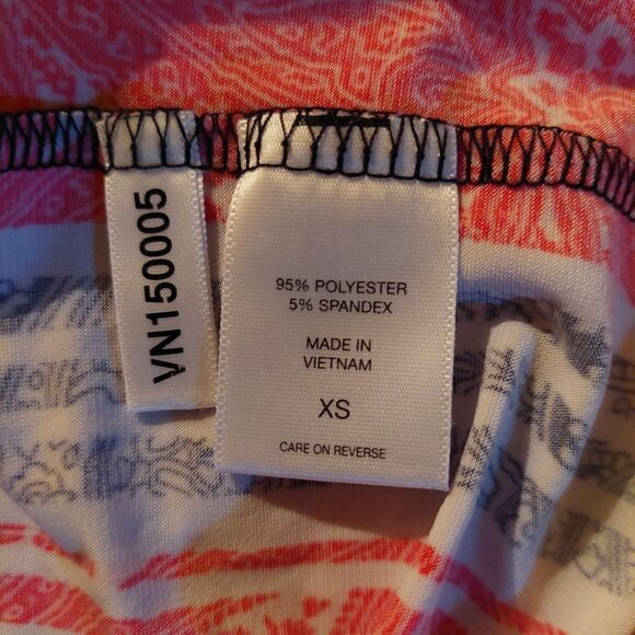 New York & Co Womens Paisley Stripe Ruffled Dress sz XS - Picture 14 of 15